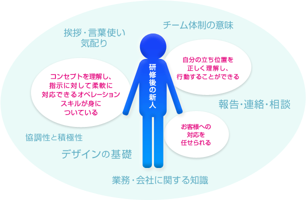 研修後の新人 理想図